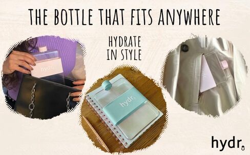 hydr | Flat Water Bottle Changeable Sleeves | 2 Sleeves & 2 Colors in Saudi Arabia