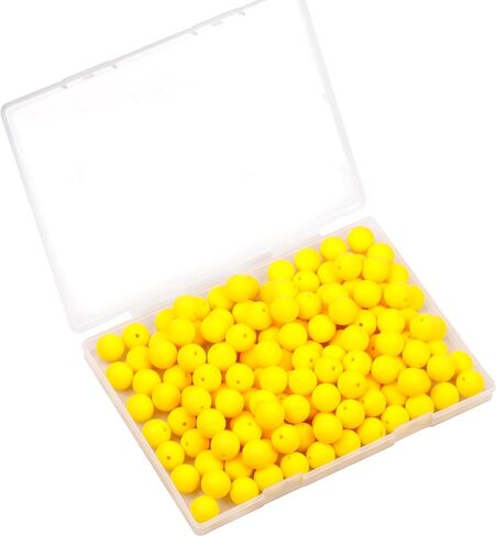 70Pcs Silicone Beads 15mm Round Silicone Beads Bulk for for DIY Keychain Making Jewelry Necklaces Silicone Focal Beads Loose Rubber Bracelet Beads (Yellow) in Saudi Arabia