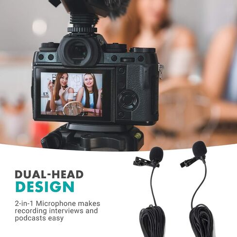 Movo uLav-L Digital Lavalier Omnidirectional Clip on Microphone with USB-C Connector Compatible with iPhone 15/16/17 and Up, iPad-Pro (20-Foot Cord) in Kuwait