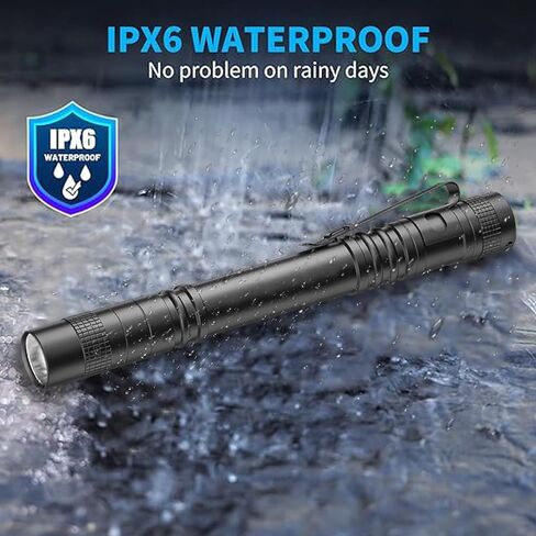 Red LED Pen Flashlights, Mini, Waterproof Pocket Flashlight with Clip, Small Red Light Flashlights for Work,Astronomy, Aviation, Night Observation (3 Pack Red Light) in Kuwait