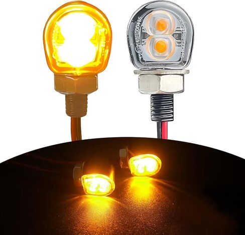 قطعتان من إشارة الانعطاف LED للسيارة، تيار مستمر 12 فولت من سبيكة PC عاكس الضوء اتجاه النهار مع أسلاك سلبية إيجابية، ملحقات إضاءة السيارات، مناسبة لمعظم السيارات والدراجات النارية (أسود) in Saudi Arabia