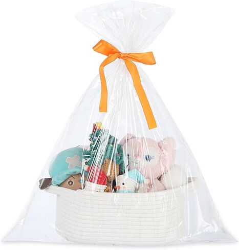 Gift Baskets Empty Basket for Gifting，Decorative Small Woven Basket with Gift Bags and Ribbons ，Empty for Baby Shower Birthday Engagement. in Saudi Arabia