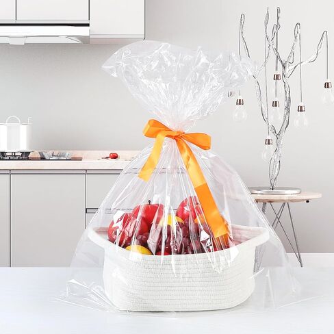 Gift Baskets Empty Basket for Gifting，Decorative Small Woven Basket with Gift Bags and Ribbons ，Empty for Baby Shower Birthday Engagement. in Saudi Arabia