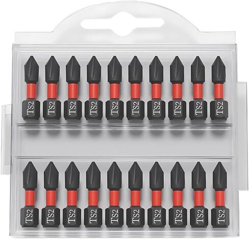 20PCS 1/4 Inch Hex Shank Magnetic Phillips Head Screwdriver Bits, S2 Alloy Steel Anti Slip Drill Bits for Electric Hand Screwdrivers Tool (PH2 x 25mm / 1") in Saudi Arabia