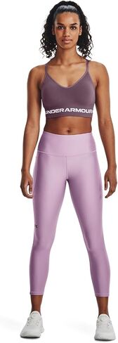Under Armour Womens HeatGear Armour High Waisted Ankle No-Slip Leggings, (174) Fresh Orchid / / Black, Large in Saudi Arabia