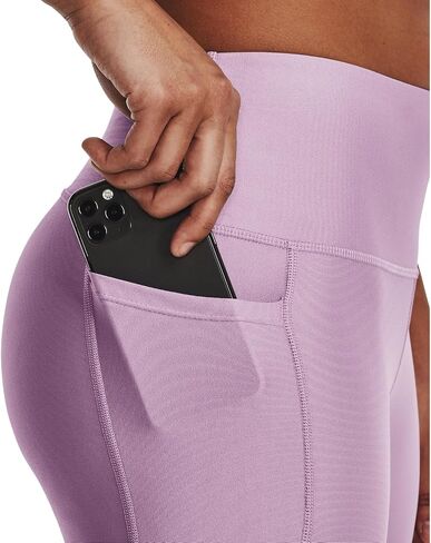 Under Armour Womens HeatGear Armour High Waisted Ankle No-Slip Leggings, (174) Fresh Orchid / / Black, Large in Saudi Arabia