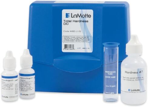 مجموعة اختبار فردية لزجاجة قطارة إجمالي الصلابة من LaMotte 4482-LI-02 موديل PHT-DC-LI، مؤشر سائل (1 قطرة = 10 جزء في المليون أو 1 gpg CaCO3)، محايد in Kuwait