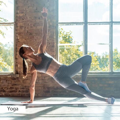 BRISIRA Bamboo Viscose Pilates Socks Compression Non Slip Cushioned Anti Blister Moisture Wicking Yoga Socks in Kuwait