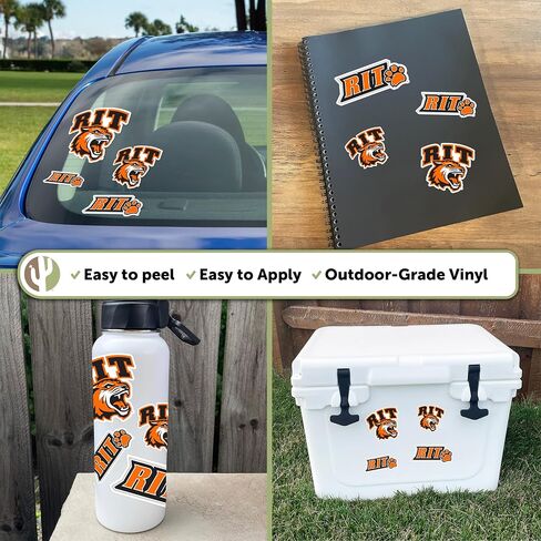 Rochester Institute of Technology Sticker RIT Tigers Stickers Vinyl Decals Laptop Water Bottle Car Scrapbook T1 (Type 1-1) in Saudi Arabia