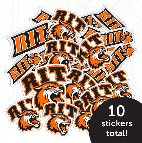 Rochester Institute of Technology Sticker RIT Tigers Stickers Vinyl Decals Laptop Water Bottle Car Scrapbook T1 (Type 1-1) in Saudi Arabia