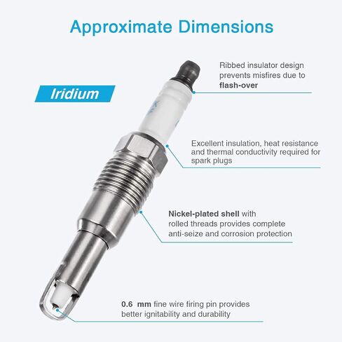 SP515 SP546 Iridium Spark Plug 8 pack Replaces# PZT14F, PZT1F, PZT2F, PZT2FF4, SP421, SP462, SP507 Compatible with Ford 2005-2008 f150 F250 F350 SUPER DUTY EXPEDITION 5.4L 6.8L V8 V10 in Saudi Arabia