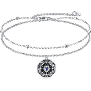 Sterling Silver Link Bracelet | Anklet Fashion Jewelry Gifts for Women Girls