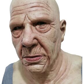 Halloween Old Man Mask Blade for Adult Old Person Elder Mask Latex