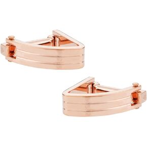 Wedge Rose Gold Wrap Around Cufflinks with Travel Presentation Gift Box