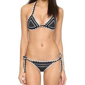 Sexy Floral Bikini Swimsuit Set for Women Swimwear Triangle Bathing Suit Tie Knot String Thong
