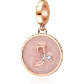 Zodiac Sign Charms Rose Gold Birthstone fit Pandora Bracelets Smart Owl 925 Sterling Silver Constellation Dangling