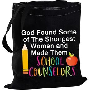 JYTAPP School Counselor Gifts Canvas Teacher Bag School Counselor Teacher Appreciation Gifts Tote Bag for Guidance Counselors