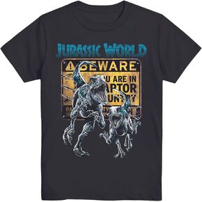 Jurassic World Boys Short Sleeve Tyrannosaurus Rex Dinosaur T-Shirt, Boys Sizes 4-20