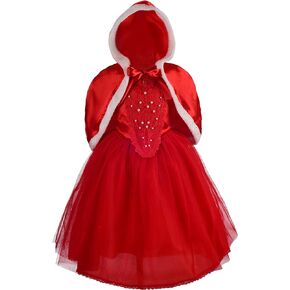 Dressy Daisy Girls' Princess Costume Fancy Dress Up Halloween Birthday Christmas Party Outfit with Cloak