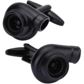 3D Black Mini Turbo Cufflinks Wedding Best Man Mens Suit Formal