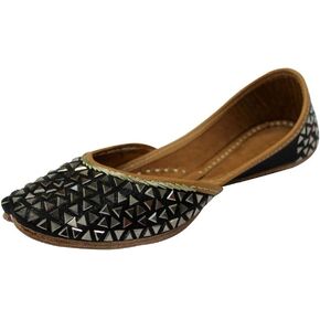 Stop n Style Punjabi Jutti for Ladies Swarovaski Mirror Work Indian Shoes Bridal Jutti Ethnic Jutti Online Jutti