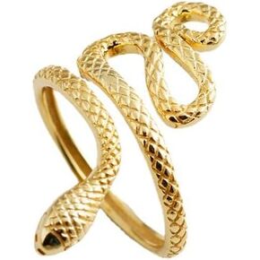 Shinkhis Snake Ring 925 Sterling Silver Vintage Gothic Adjustable Rings Snake Jewelry for Women