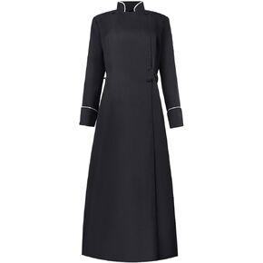 Womens Cassock Robes Clergy Minister Cosplay Church Pastor Robes Pulpit Liturgical Vestments