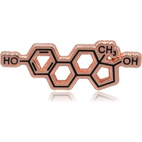 Clayton Jewelry Labs Estrogen Molecule Hard Enamel Pin