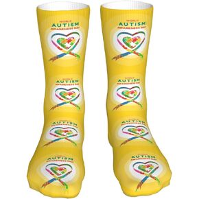 Uniwneds Down Syndrome Awareness Month Sock Novelty Crew Socks Dress Tube Stocking Gifts Decor For Men Women