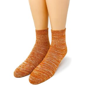 WARRIOR ALPACA SOCKS - Marled Best Friends Hand-Cranked Ankle/Mid-Crew Socks