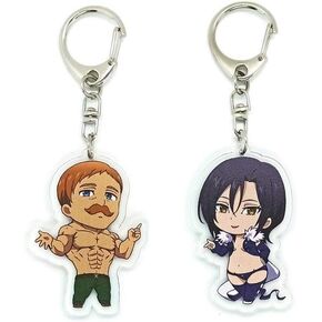EBTY DREAMS Inc. - Set of 2 The Seven Deadly Sins Acrylic Keychain Merlin, Escanor v2