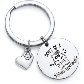 Hippopotamus Jewelry hippo Gift Hippo Lover Keychain Hippopotamus Lover Keychain hippo lover Jewelry hippo Jewelry Hippo Keychain Inspirational Gift Hippopotamus Keychain