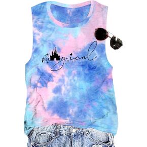 Magic Castle Tank Women Magic Kingdom Graphic Vest Summer Casual Vacation Sleeveless Tanks Tops