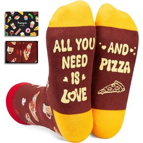 HAPPYPOP Pizza Gifts for Men Women, Pizza Socks, Gifts for Him Gifts for Her Gifts for Pizza Lovers