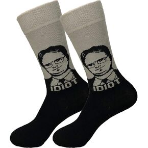 بالانسد كو جوارب دريس شروت من دوايت جوارب راين ويلسون المضحكة جوارب مجنونة غير رسمية من القطن، اسود، مقاس واحد in Kuwait