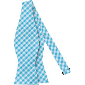 Jacob Alexander Men's Gingham Checkered Pattern Self-Tie Bow Tie