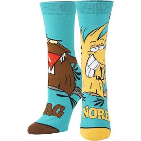 جوارب Odd Sox Nickelodeon الكرتونية الممتعة للنساء من عمر 5 إلى 10 سنوات