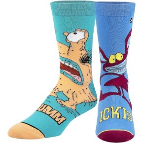 جوارب Odd Sox Nickelodeon الكرتونية الممتعة للنساء من عمر 5 إلى 10 سنوات