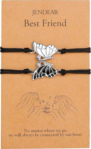 JENDEAR Friendship Bracelet for 2 with Butterfly Bracelet, Friendship Bracelet, Women's Best Friend Gift in Kuwait