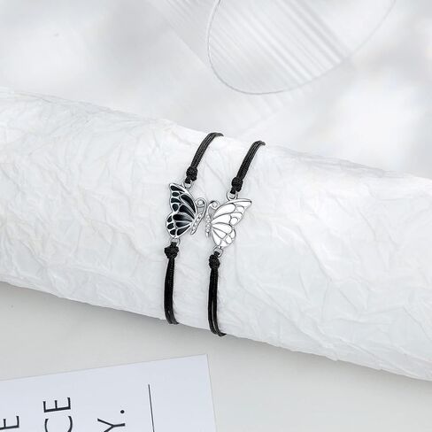 JENDEAR Friendship Bracelet for 2 with Butterfly Bracelet, Friendship Bracelet, Women's Best Friend Gift in Kuwait