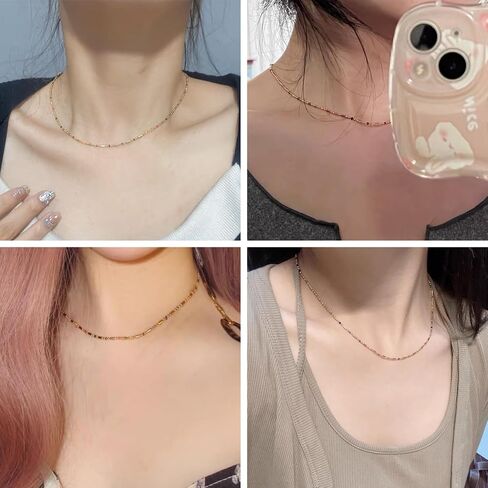 الملونة لذيذ الكوبية ربط سلسلة قلادة للنساء العصرية، Y2k Preppy مجوهرات بوهو مكتنزة المختنق القلائد للمرأة الفتيات في سن المراهقة in Kuwait