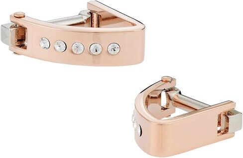 Crystal Wedge Wrap Around Cufflinks in Rose Gold with Travel Presentation Gift Box in Saudi Arabia