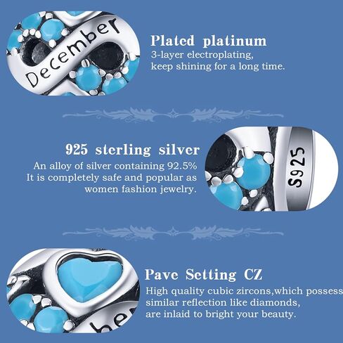 خرز PICKBEAU من الفضة الإسترليني 925 مناسب للأساور والقلائد، هدايا عيد ميلاد للنساء والفتيات. in Kuwait