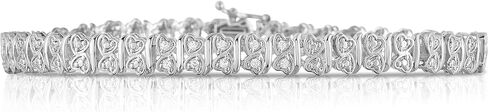 NATALIA DRAKE Accent Diamond Two Hearts Link Bracelet in Kuwait