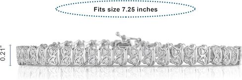 NATALIA DRAKE Accent Diamond Two Hearts Link Bracelet in Kuwait
