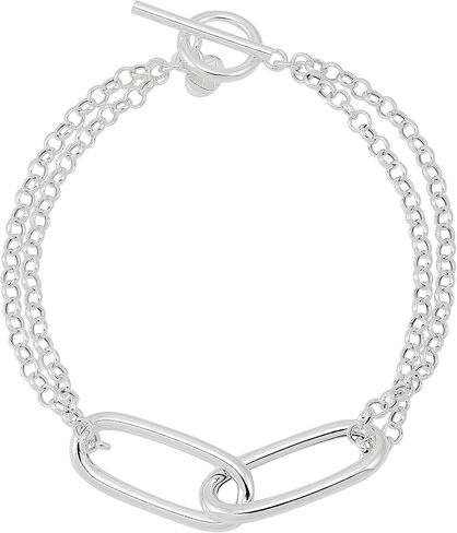 Silpada 'Connected' Sterling Silver Link Bracelet, 7.5" in Saudi Arabia