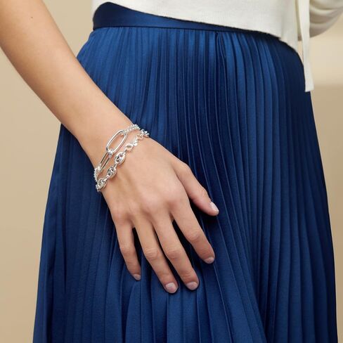 Silpada 'Connected' Sterling Silver Link Bracelet, 7.5" in Saudi Arabia