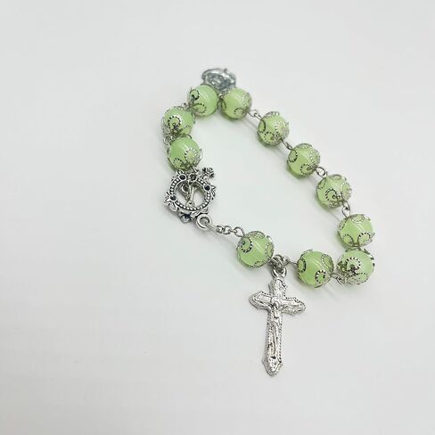 سوار كاثوليكي مسبحة مسبحة متوهجة في الظلام سوار قلادة الصليب الصلاة المثالية in Kuwait