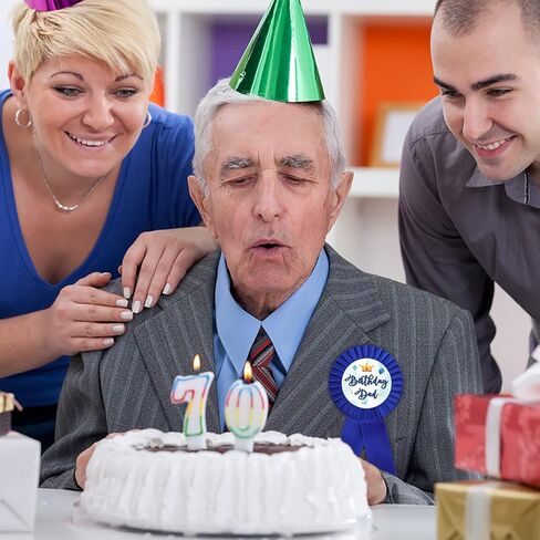 اننورو دبوس شارة مطبوع عليه عبارة Happy Birthday Dad Tad، دبابيس زر وردة عيد ميلاد للرجال، دبوس بروش اكسسوارات حفلة عيد ميلاد سعيد، زينة حفلات البالغين، عبوة من قطعة واحدة، دبوس، لا, دبوس, بدون أحجار in Kuwait