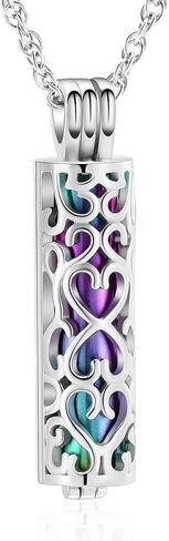 shajwo Cylinder Urn Necklace for Ashes for Women Men Cremation Jewelry Keepsake Memorial Human Pet Ashes Pendant in Saudi Arabia